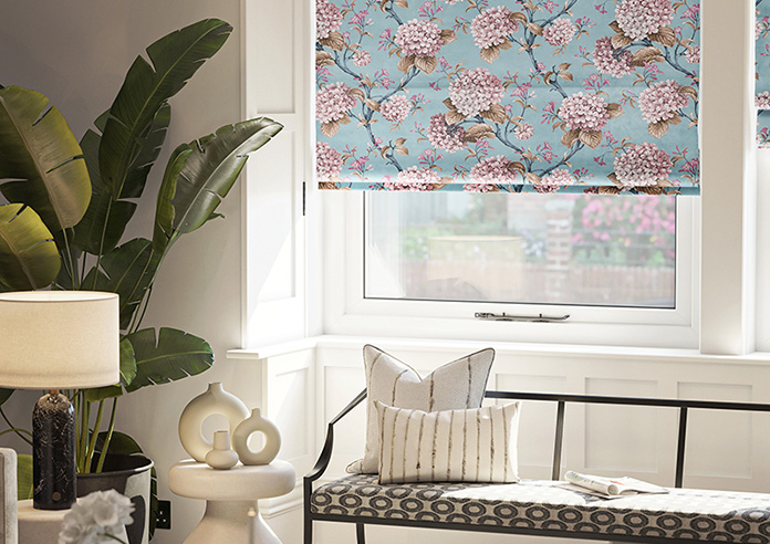 Bouquet Velvet, Cornflower - Twist&Fit Roman Blind - Image 5